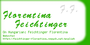 florentina feichtinger business card